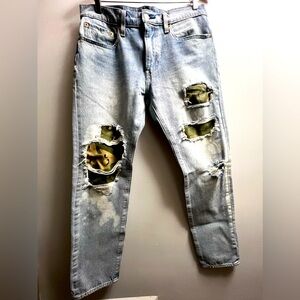 Levi's Men 502 Taper Hi-Ball Denim Jeans, Camo Shred Warp 32